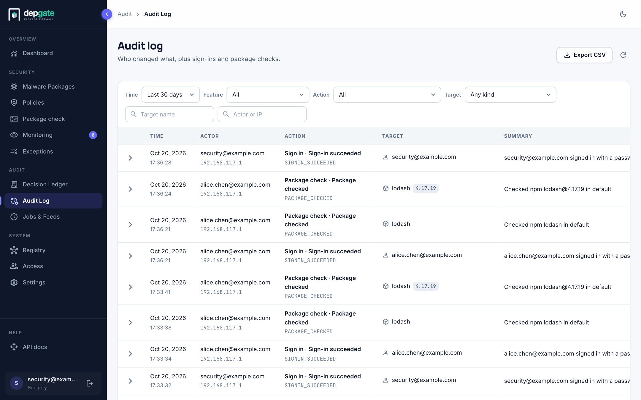 The Audit Log